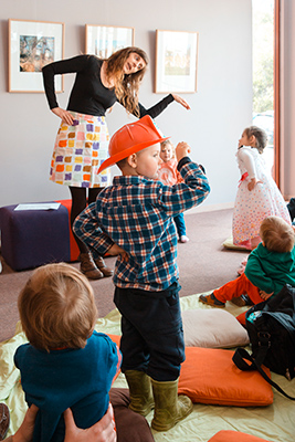 Children participating in storytime.