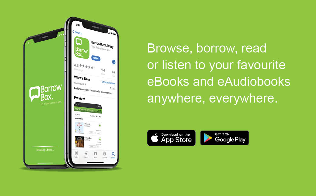 BorrowBox  - browse, borrow, read or listen to your favourite ebooks and audiobooks anywhere, everywhere.