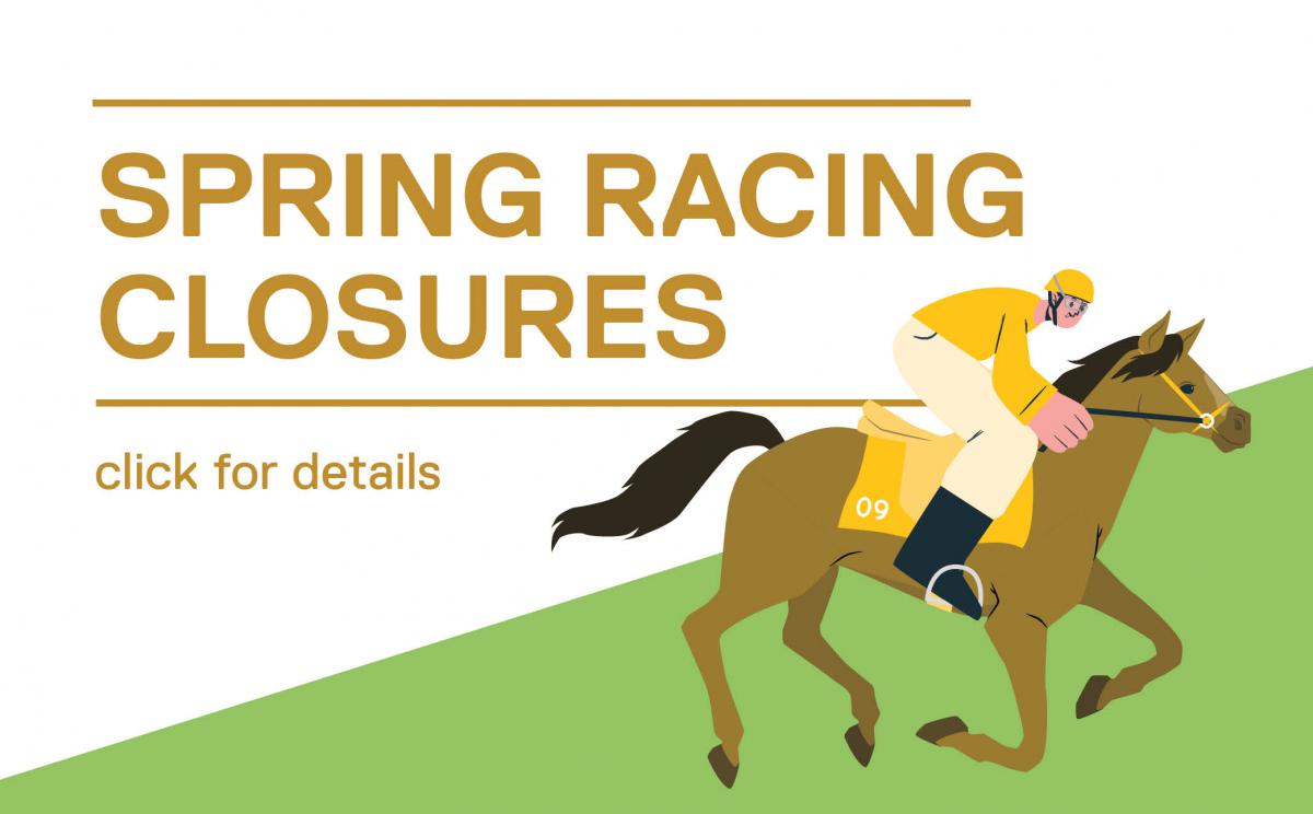 Spring racing closures. Click for details