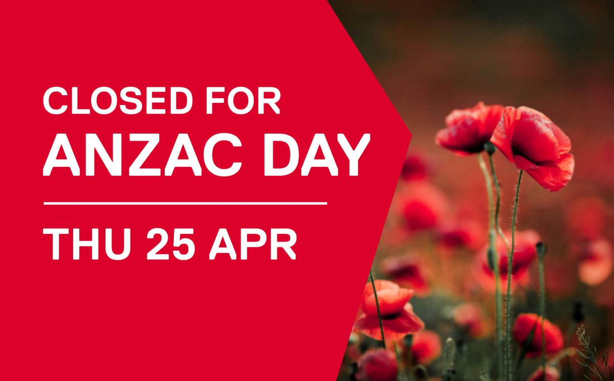 All libraries closed for ANZAC Day - Thursday 25 April